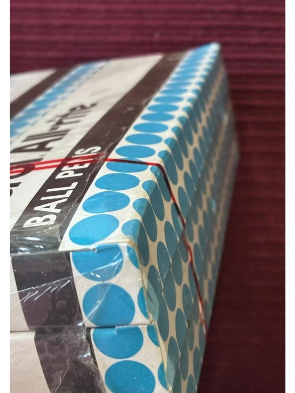 Lot of 6 Vtg Berol All Rite Ball Pens Medium Blue Ink NOS Sealed Box 72 Total